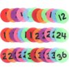 36 Pcs Carpet Number Circles Nylon Classroom Markers for Educational Games