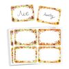 36 Pcs Fall Name Labels 2.5 × 3.5 Inch Notebook Name Tag Stickers