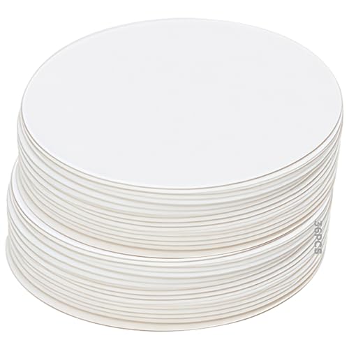 36 Pcs Watercolor Blank Cards Round, Blank Coasters for Crafts, 5.71 in (14.5 cm) Diameter, White Thick Kraft Paper Cardstock for Mandala Drawing, DIY Card Making, and Painting