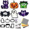 36 Set Halloween Suncatcher Craft Kit for Kids Tissue Paper Window Art