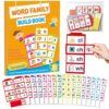 36 Word Family Build Book Read and Rhyme Activity Book Learn to Read Phonics Slide Flashcards Kindergarten Sight Word Flash Cards ABC Vocabulary Reading Games for Kids Homeschool Education