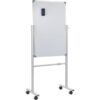 36x24inch Double Sided Mobile Whiteboard Adjustable Height Aluminum Frame
