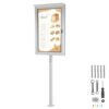 36x24 inch Standing Enclosed Bulletin Board,Weatherproof Cork Notice Board