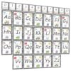 37 Pcs Composition Bulletin Board Alphabet Numbers Poster Composition Notebook Alphabet Bulletin Board Decor ABC Letters Numbers Cards Set Classroom Aids for School Office Home Wall Teacher Supplies