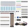 380 PCS Electronics Starter Kit with 830-Point Breadboard, USB Power Supply Module, Breadboard Kit Compatible with Arduino, ESP32, Raspberry Pi & STM32