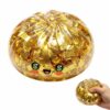 3.94" Gold Foil Squishy Squeeze Toy with Steamer Box, 1pc Cute Soft Sensory Fidget Toy for Stress & Anxiety Relief, Thoughtful Gift