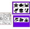39 PCS Ocean Animal Drawing Stencils for Kids 8 Inch Sidewalk Chalk Stencils Painting Large Washable Reusable Sea Animal Themed Primary Shape Template for Kids Toddlers Preschool