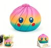 3D Dumpling Squishy Blind Box, Mini Food Fidget Stress Toy, Soft Stretchy Squeeze Toy, Sensory Fidget Toys for Anxiety Relief, Party & Classroom Gift (Pink*1)