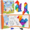 3D Magnetic Travel Tangram Puzzle, STEM Brain Teasers Toy for Kids&Adults