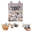 3D Origami Paper Cats, 50 Sheets DIY Origami Paper for Kids & Adults, Fun Creative Art Project, Desk Decor and Gift for Pet Lovers (CATS)