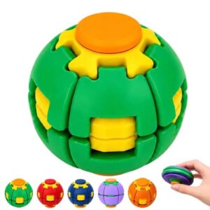 3D Press-to-Rotate Fidget Spinner Fidget Spinners for Adults Auto Rotate Fidget Toy Stress and Anxiety Relief Fidget Spinners for Adults and Kids,Green