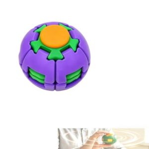 3D Press-to-Rotate Fidget Spinner Fidget Spinners for Adults Auto Rotate Anxiety Fidgets for Adults Stress Relief Focus Tool for ADHD Anxiety Gift for Kids Adults,Purple