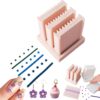 3D Print Clay Ball Maker, 3D Clay Gel Ball Maker Tool, Polymer Clays BeadMaker, Clays Beads Roller Bead Shaping Tool, 2-6mm Roller for Perfect Nail Art Flowers, Jewelry，3.5+4+4.5mm