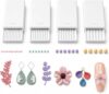 3D Print Clay Gel Ball Maker Tool, Nail Art Bead Roller for 3D Gel Flowers | Polymer Clay Rollers 2mm 3mm 4mm 5mm Sphere Shaper Roller Tool for Perfect Round Beads, Earrings & Jewelry Making, White