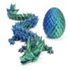 3D Printed Dragon Egg with Articulated Crystal Design – Surprise Toy for Kids, Fidget Dragon Inside, Cool Party Favors for Boys Girls Ages 4-12