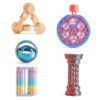 3D Printed Fidget Toys 5 Pack, Sensory Stress Relief Desk Toys for Anxiety Relief, Focus Training Gifts Designed for Kids and Adults