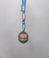 3D Printed Fidget Toy with Lanyard, Rainbow Textured Stress Relief Sensory Toy, Pop It Fidget Ball Keychain, Anxiety Relief Toy Gift for Adults