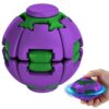 3D Printed Gear Fidget Spinner Toy for Adults, Mechanical Kinetic Desk Toy for Anxiety & Stress Relief, Portable Sensory Decompression Metal EDC Gadget, Office Desk Gifts for Men Women, Nebula Purple