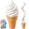 3D Printed Ice Cream Spiral Telescopic Sword, Cone Shaped Stretchy Squishy Fidget Prank Gift with Surprise Pull-Out Fun for Stress Relief, Desk Decor, Parties, Teens and Adults