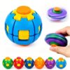 3D Printed Press-to-Spin Fidget Ball Stress Relief Toy