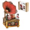 3D Puzzles for Adults Vintage Gramophone Music Box - 3D Wooden Puzzle Mechanical Model Kit - DIY Phonograph Craft Holiday Decor, Unique for Men Women