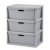 3 Drawer Storage Tower, Removable Bins with Handles for Home Office Closet
