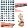 3D Resin Googly Eyes for Amigurumi - Self Adhesive Wiggle Eyes 7mm Blue, Realistic Doll Eyes (88 Pcs/44 Pairs) - Craft Eyes for Polymer Clay & Cold Porcelain | Ojitos Adhesivos 3D Ms5 7mm