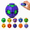 3D Rotating Decompression Ball,pressingfingertip Gyroscope (Purple-A)