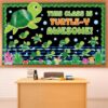 3D Sea Turtle Bulletin Board Set Ocean Classroom Bulletin Board Decorations Under the Sea Turtle Cutouts Name Tag Summer Ocean Classroom Decor for Back to School Office Home Chalkboard Wall Door Decor