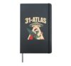 3I Atlas Santa Hat Alien UFO Christmas Tree Lights Cryptid Hardcover Journal, Black