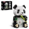 3 in 1 Panda Building Block Set for Kids Age 6+ Cute Animal Brick Alarm Clock Toy with Replace the Eyes Movable Arms and Head Compatible with Lego Creative Home Decor Gift for Adults(853PCS)
