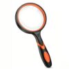 3 Inch (75mm) Magnifying Glass, Handheld Reading Magnifier with Non-Slip Rubber Handle for Seniors, Kids, Students, Reading, Science Activities, Nature Exploration & Hobby Observation
