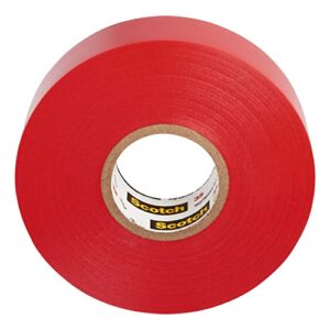 3M Scotch Electrical Tape 35, 3/4 in x 66 ft, 1 Roll, Red