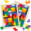 3 Otters Wooden Tangram Puzzle, 2-Pack Russian Blocks Brain Teaser