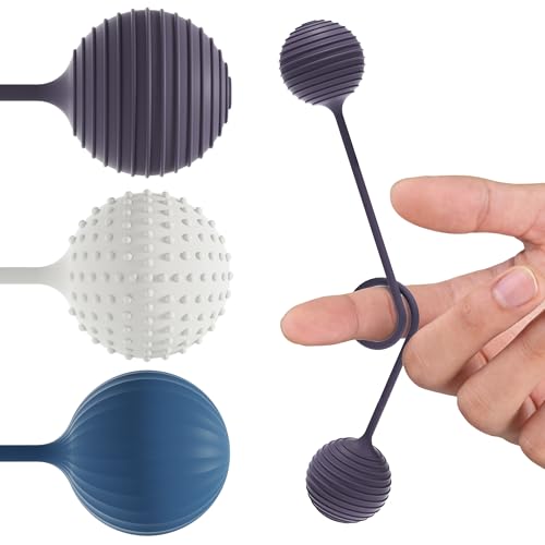 3 Pack Begleri Fidget Beads for Stress Relief & Skill Play,Silicone Worry Beads Fidget Toy,Unique Sensory Texture for Men Women Teens,Portable Home Office Desk Toy for Focus and Relaxation