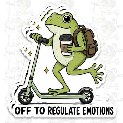3 Pack Off to Regulate Emotions Sticker Mental Health Teacher Educator School Therapist Therapy Waterproof Die Cut Vinyl Decal for Water Bottle Laptop Helmet Car for Girl Boy Kid 2 Inch