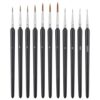 3 Pack Paint Brushes Hook Line Pen for Watercolor Oil Acrylic Fine Soft Hair Hand Brush