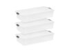 3 Pack Plastic Storage Bins with Lids 50 Qt – Clear Stackable Storage Containers with Latching Lids, Heavy Duty Under Bed Totes for Home Closet Garage Organization, Clear