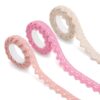 3 Pack Self-Adhesive Lace Tape, 0.6 Inch Wide 2 Yards Cotton 3 Colors