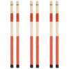 3 Pairs Red Hot Rod Drumsticks, Quiet Drum Bundles for Jazz, Folk, Small Venue Performances, Ideal for Low Volume Playing, Comfortable Grip