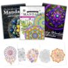 3Pcs Adult Coloring Book Spiral Bound, Mandala Coloring Book for Adult Relaxation, Original Design with 72 Patterns, Thick Paper One Sided Design, Hand-Drawn Design, Anxiety Relief Mindfulness Gifts