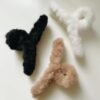 3 PCS Large Fluffy Hair Claw Clips, Cute and Soft Faux Fur Hair Claw, 5 Inch Strong Hold Non-Slip, Hair Accessories For Thick & Thin Hair