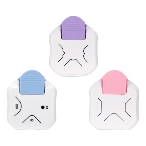 3 Pcs Paper Corner Rounder Punch (R4/R7/R10mm), 3 in 1 Rounded Punch with Scalloped and Chamfer Edges, Corner Cutter for Cardstock, Scrapbooking, Photos, Laminate, DIY Cards Crafts.