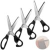 3 PCS Pinking Shears Set, 9.3 in Zigzag Scissors with 3/5/7 mm Serrated Edge, Stainless Steel Wavy Scissors for Crafts for Fabric Leather Paper Cutting DIY Sewing Dressmaking