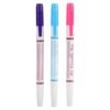 3 Pcs Water Erasable Fabric Marking Pens, Double Head, Red Blue Purple
