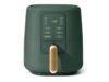 3 Qt Air Fryer Thyme Green, TurboCrisp Touchscreen Compact Cooker, 1200W Small Countertop Appliance with Ceramic Nonstick Basket, Air Fry Bake Roast Reheat