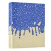 3 Ring Binder Dark Blue Ice Cream Print 1.5" Round Ring View Binder Kids