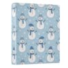 3 Ring Binder Snowman 1.5 Inch D-Ring with Clipboard for School Office