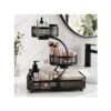3 Tier Bathroom Counter Organizer, Black Makeup Organizer For Vanity