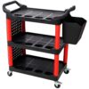 3 Tier Rolling Carts with Wheels, Portable Roller Cart Tool Mobile